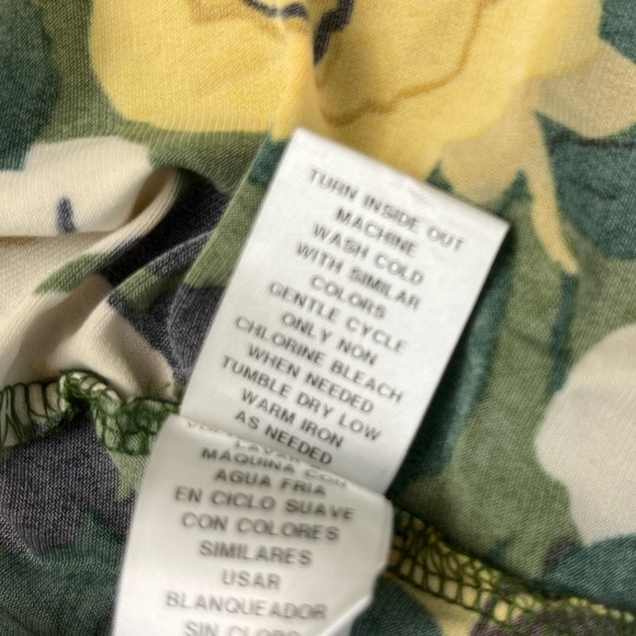 Donna Morgan Garden Floral Midi Dress Size 2 Wrap Front Asymmetrical Hem Spring - Picture 14 of 16